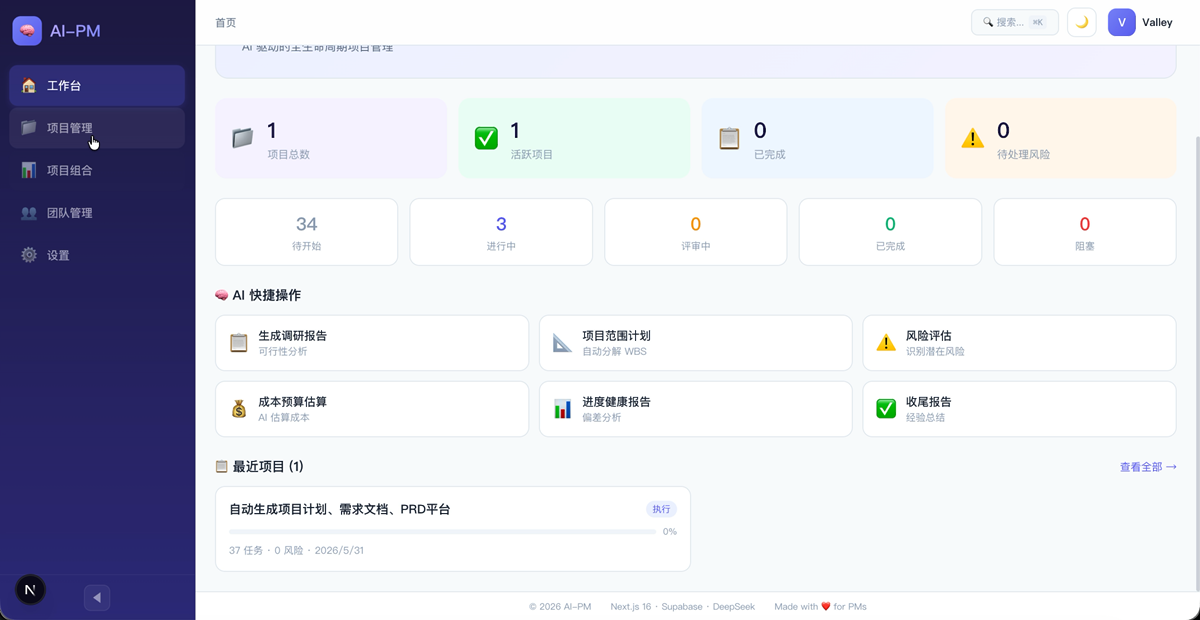 AI-PM 项目管理平台 截图 2
